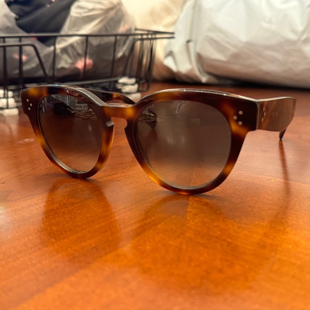 Celine Dark Havana Cat Eye Sunglasses